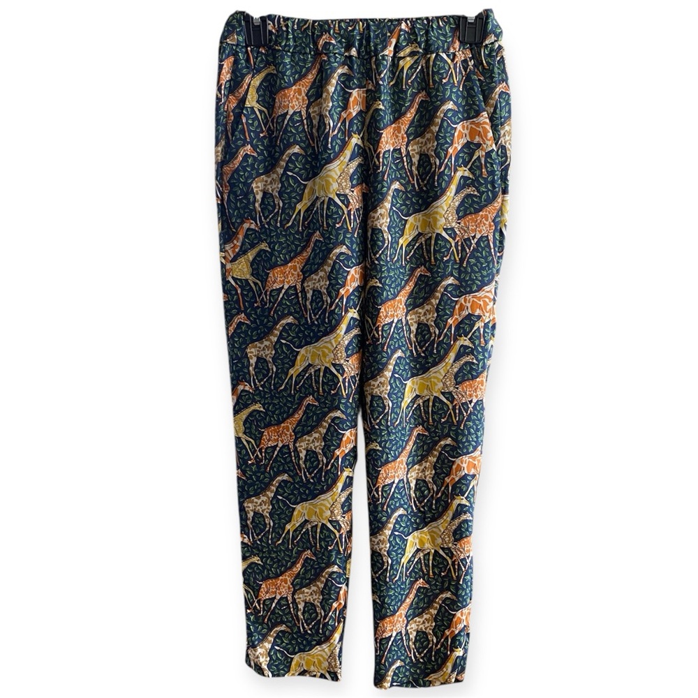 J. Crew Collection Pull On Silk Twill Giraffe Pants